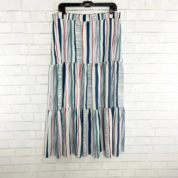 Lane Bryant Multicolor Striped Maxi Skirt Women's Plus Size 14/16 - Picture 7 of 7